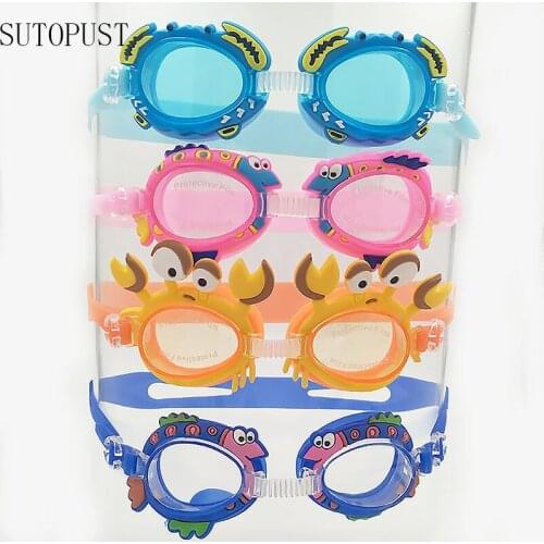 Animal Swimming Goggles Goggles Children Gift Decor Cartoon Water Sports Glasses Waterproof Anti Fog UV Kids Soft Silicone