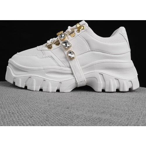 Sneakers 2021 New Womens Platform Chunky Sneakers Outdoor Lady Fashion Running Shoe Thick Sole Shoes Height Increasing Dad Shoe