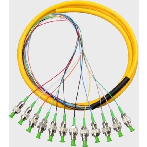 12 Strand 9/125 Fiber Optic Pigtail 1.5m FC/APC Single Mode,12 fiber pigtail