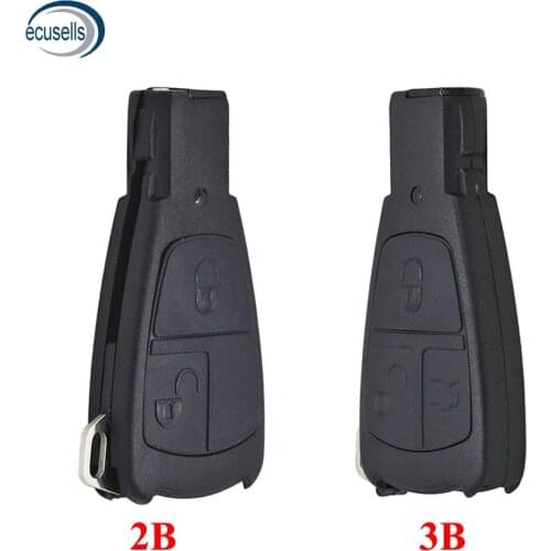 2/3 Buttons for Mercedes S Class Smart Fob uncut Key remote FOB Case Shell with insert key