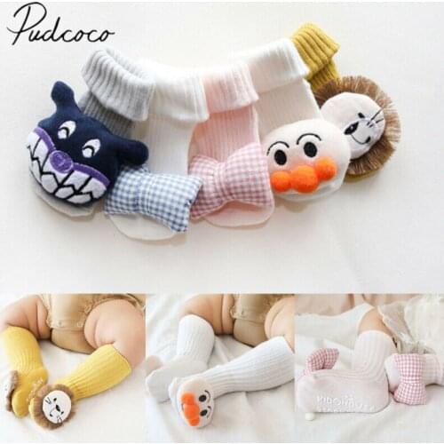 2019 Baby Stockings Kids Newborn Baby Cartoon 3D Animals Anti-slip Tights Shoes Boots Floor Slipper Bowknot Stockings 0-3T