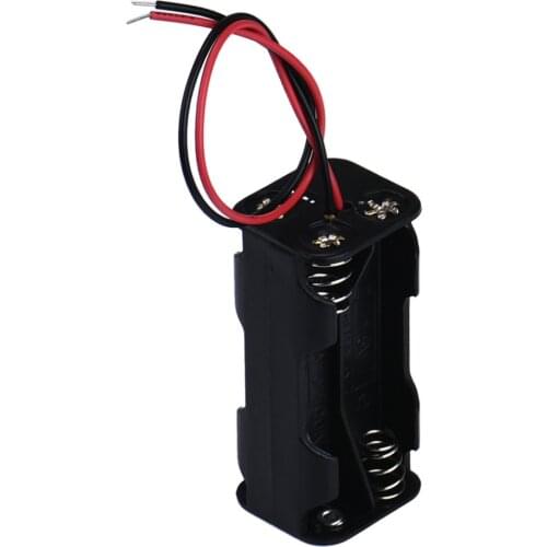 4 Section No.7 6.0V Back-To-Back Battery Box With Cable 4-slot 4 x AAA Battery Back To Back Holder Case Box With Wire Leads