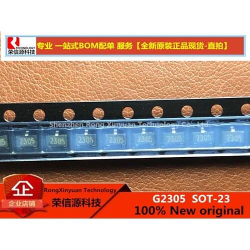 50 pcs/lot G2305 2305 SOT-23 -20V,65mΩ,-4.2A P-CHANNEL ENHANCEMENT MODE POWER MOSFET 100% New original