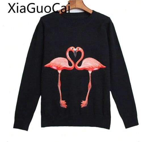 Acetate Fashion Animal Women Sweaters Spring & Autumn Pullovers Casual Student Ladies Sweaters Long Sleeve Lu1 35
