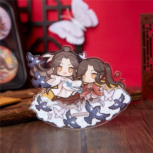 Anime Tian Guan Ci Fu Stand Figure Model Toy Hua Cheng Xie Lian Acrylic Spring Shake Shake Fighter Desk Decor Toys Gift