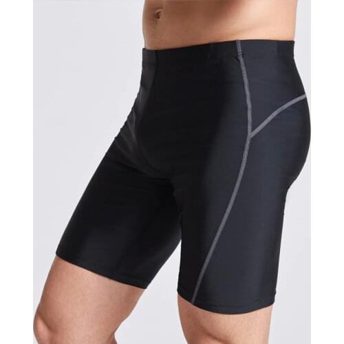 BANFEI Competitive Swimming Trunks men quick dry long pants half to knee swimwear for men indoor swimming suit Swim shorts 4XL