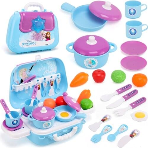 Disney Children Mini Kitchen Toy Cookware Pot Pan Kids Pretend Cook Play Toy Simulation Kitchen Utensils Toys Kids Children Gift