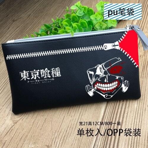 Anime Tokyo Ghoul Kaneki Ken Long PU Leather Wallet Mens Coin Pouch Stationery Storage Bag