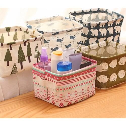Home Storage Basket Cosmetic Box Makeup Wash Tool Organizer Storage Box Sundries Box Portable Basket Container For Sundries