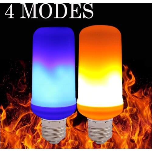 E27 LED Flame Bulb 4 Modes With Gravity Sensor Upside Down Effect Simulated Decorative Vintage Atmosphere Lighting Lamp