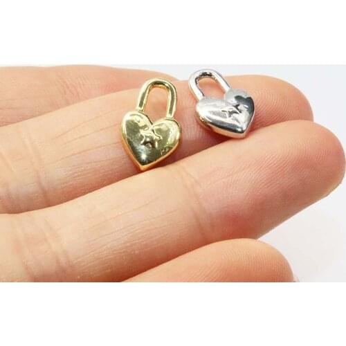 Eruifa 20pcs 8*14mm Key Heart Gold/Silver Plated Bee Zinc Alloy Charms Pendant Jewelry DIY Necklace Bracelet Earrings 2 Colors