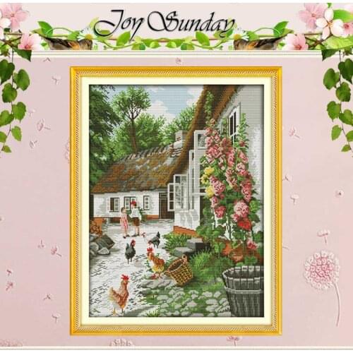 Farmyard (2) Patterns Counted Cross Stitch 11CT 14CT Cross Stitch Sets Wholesale Chinese Cross-stitch Kits Embroidery Needlework