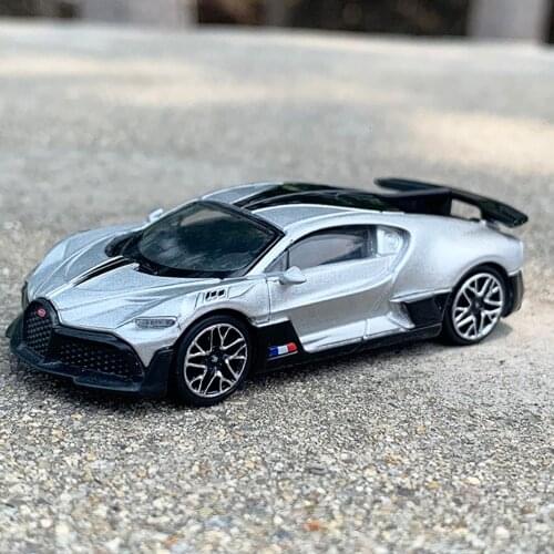 JKM 1/64 Scale Buga*tti DIVO Silver Diecast Car Model Toy Gift Collection