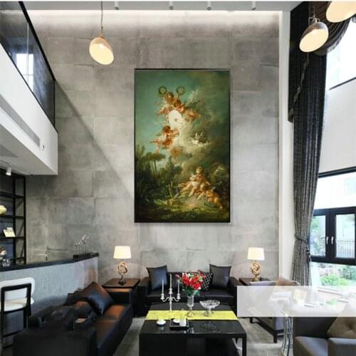 Classical Figure Oil Painting Modern Decorative Painting Canvas Wall Art Picture for Living room Retro Portrait Home Decor