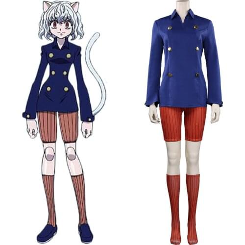 Hunter x Hunter Cosplay Neferpitou Uniform Suit Costume Halloween Carnival Ear Tail Props