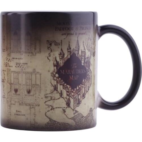 Creative Magical Color Changing Mug For Marauders Map Ceramic Cup Temperature Change Color Coffee Cup Drop shipping Living room