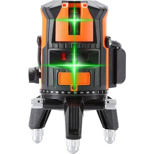 MAKINGTEC Laser Level 5 lines 6 points 360 Rotary Self-Leveling Line Laser Horizontal and Vertical Green Laser Lines Level