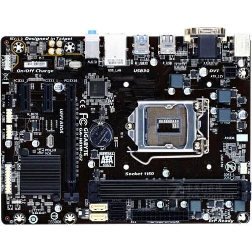 LGA1150 H81 For Gigabyte GA-H81M-D2 Original Used Desktop Motherboard H81M-D2 1150 DDR3 USB3.0 SATA3