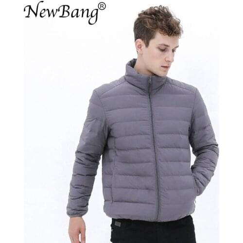 Matt Fabric Ultra Light Down Jacket Men Winter Mens Down Jacket Windbreaker Feather Jacket Man Lightweight Portable Warm Coat