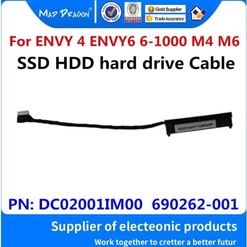 New original Laptop HDD Cable SATA SSD HDD hard drive Cable connector For HP ENVY 4 ENVY6 6-1000 M4 M6 DC02001IM00 690262-001