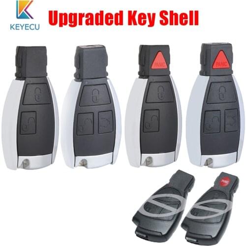 KEYECU Upgraded Modified Smart Remote Key Shell Case Fob for Mercedes-Benz CLS C E S W124 W202