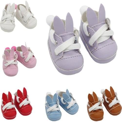 5.5*2.8cm Doll Shoes Cartoon Animal Rabbit Shoes for Dolls and Mini Toy Shoes for 1/4 BJD 14 Inch Handmade Doll Accessories Toys