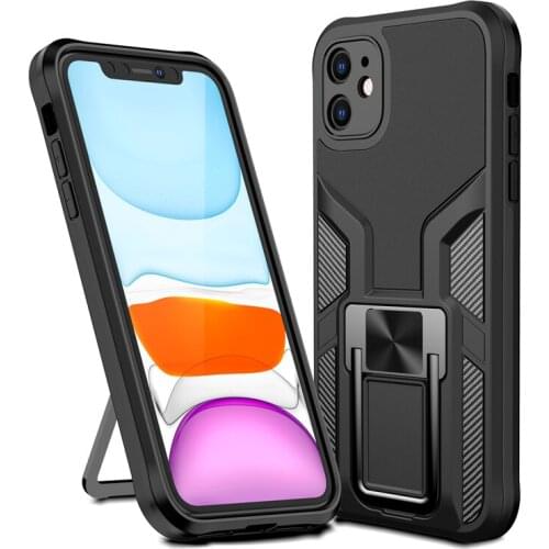 Luxury Shockproof Case For iPhone 11 12 Pro Max XS XR X 7 8 Plus iPhone11 11Pro Armor Magnetic Full Cover With Ring Holder Stand