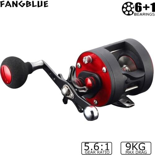 Trolling Fishing Reel High Quality Centrifugal Brake 5.6:1 Fishing Reels 6+1BB For Saltwater Baitcasting Fishing Reels