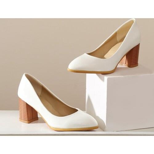 Zapatos De Mujer 2021 Woman High Heels Brand Designer Patent Leather Party Wedding Ladies Dress Shoes Pumps Big Size 48 8769