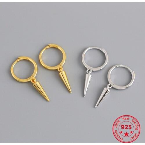 Korean Version Of The Pure 925 Stud Earrings Minimalist Style Long Triangle Geometric Personality Tassel Send It For Girlfriend