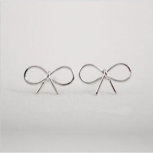 10Pairs Simple Style Bowknot Stud Earrings Wholesale Free Shipping
