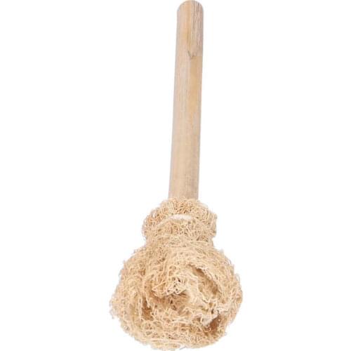 Teapot Cleaning Brush Natural Loofah Brush No Peculiar Smell with Bamboo Handle for Cleaning Water Cup Teacup Teapot Cleaning in