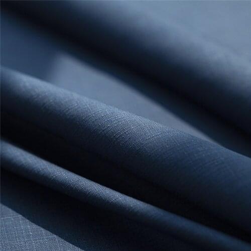 Retro solid dark blue worsted slub pure wool fabric,neutral style,anti-winkle,sewing for jacket,suits,pants,craft by the yard