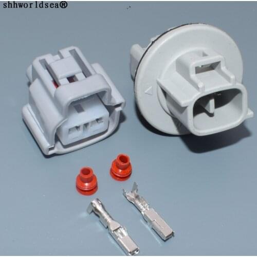 Shhworldsea 2pin 2.2mm male female plug socket for Toyata auto plastic electrical plug wire waterproof connector 90980-11019