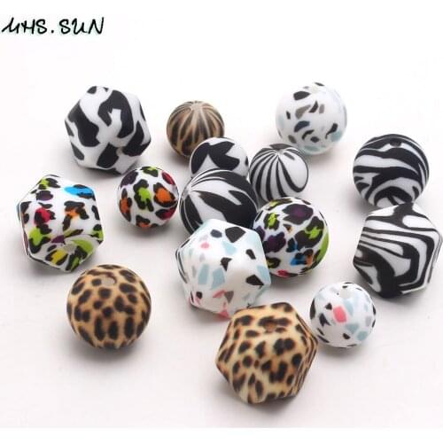 MHS.SUN 14MM 20PCS Loose Hexagon Silicone Beads For DIY Baby Chewing Nursing Necklace Teething Infant Teether Toy BPA Free