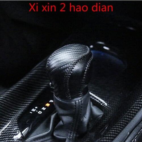 For Toyota Izoa CHR special leather hand-sewn gear shift cover, stop rod protective cover inner decoration