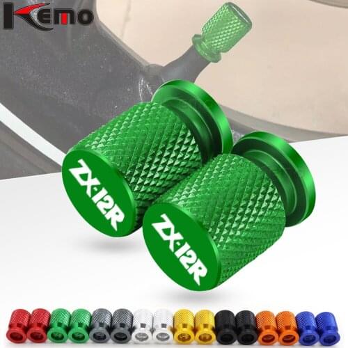 For Kawasaki ZX12R ZX 12R ZX-12R Universal Motorcycle Accessories Wheel Tire CNC Aluminum Valve Stem Caps Airtight Covers