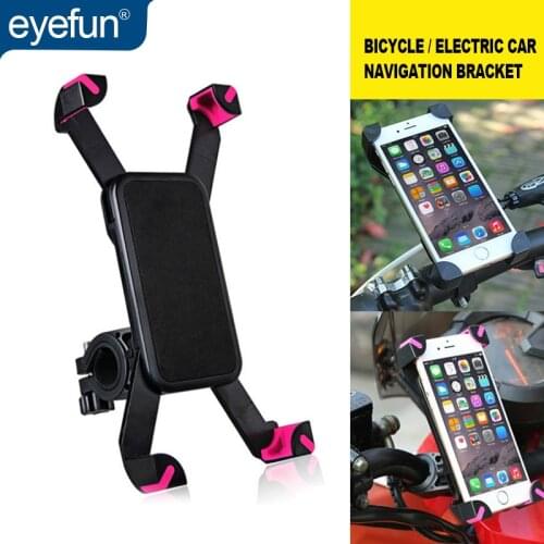 Bicycle mobile phone holder PVC bicycle handlebar clamp bracket adjustable installation for iPhone Samsung Universal