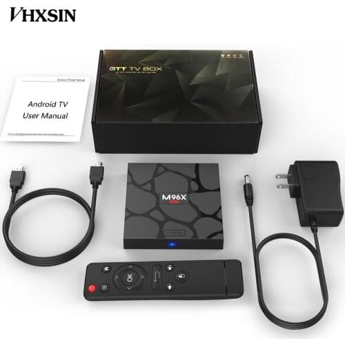 VHXSIN 50 PCS/LOT M96X MINI II Smart TV Box Android 7.1 S905W Quad-core 2.4G 5G WiFi 2G RAM 16GB