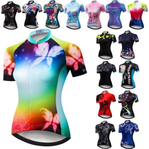 Weimostar Cycling Jersey Women 2021 Summer Short Sleeve Bicycle Clothing MTB Bike Jerseys Shirts Top Maillot Ropa Ciclismo