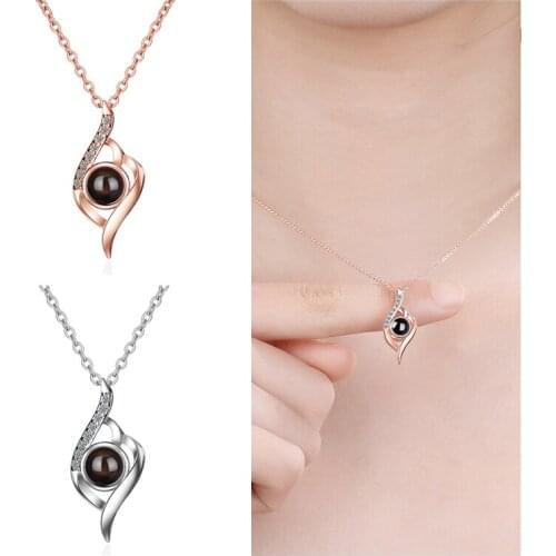 Trend Silver 925 Jewelry Women Pendant And Necklaces Shining Crystal Choker Necklace Rose Gold Chain On Neck Lady Clavicle Bijou