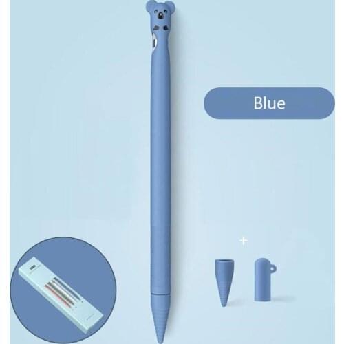 1pc Cute Animal Pattern Silicone Protective Pouch Cap Holder Case For ipad Pencil 1 Accessories Anti-scratch Case for Pencil 2nd