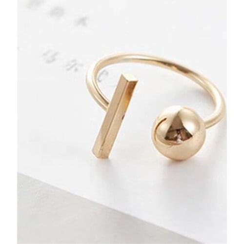 12pcs/lot new arrival items fashion copper brass casting metal ball bar finger rings jewellery for women 2015