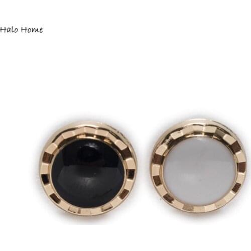 5pcs Small Enamel Round Shape Metal Shank Shirt Button Sewing Scrapbooking Apparel Supplies Craft Accessories Decor 11mm