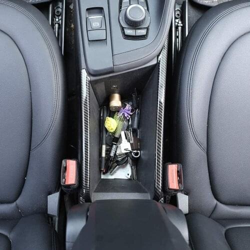 ABS Plastic Car Armrest Box Decoration Strips Trim Cover For BMW X1 F48 2016 2017 2018 LHD