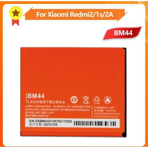 Xiao Mi Xiaomi Mi BM44 Phone Battery For Xiao mi Redmi2 Redmi1S 2A Redmi2A 1S BM44 2265mAh Original Replacement Battery
