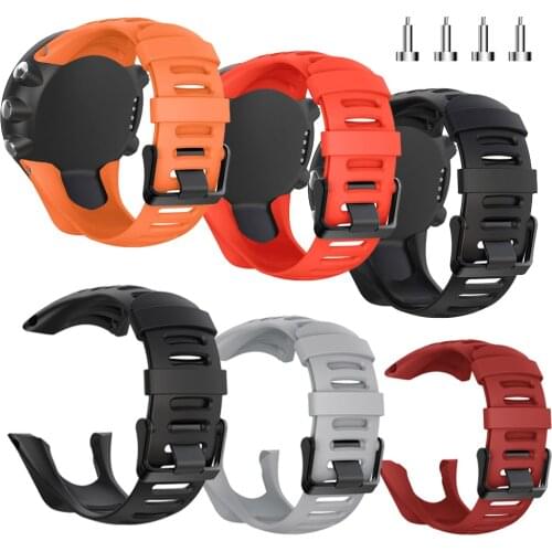Bracelet watchband for SUUNTO Ambit1 Ambit 2 2R 2S Ambit3 3p/3s/3 Mens Watch Silicone Wristband Strap Screwdriver Accessories