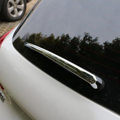 Carmilla Chrome Car Rear Windshield Water Spray Wiper Blade Cover Stickers for Peugeot 2008 2014 2015 2016 2017 Accessories