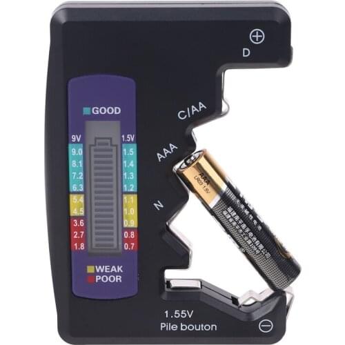 Digital Battery Tester Checker Battery Capacity Tester For C/D/9V/AA/AAA/1.5V Button Battery Power Measuring Indicator