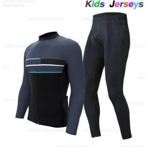 2021 Cycling Jersey Kids Spring/autumn Long Sleeve Cycling Clothing Set Boys MTB Ropa Ciclismo Maillot Wear